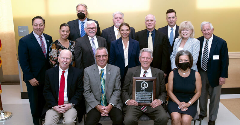 Congressman Frank Pallone with Middlesex County Commissioners and Middlesex College President and Board of Trustees