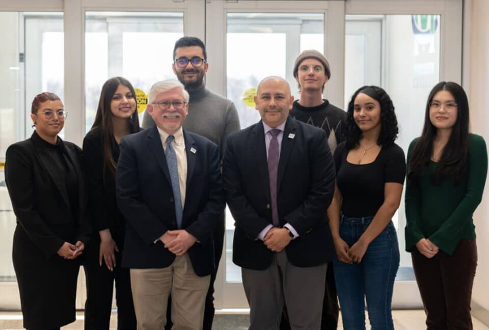 Jack Kent Cooke semifinalists gather for a group photo.