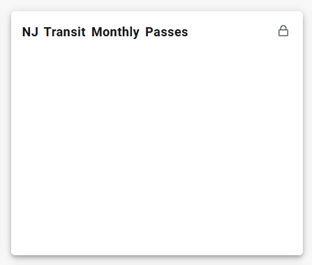 “NJ Transit Monthly Passes” card
